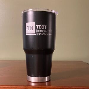 Black TDOT Travel Tumbler